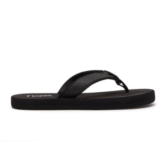 FLOJOS Brody Flip Flops Black Little Kids - Picture 3 of 7